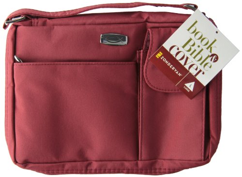 Microfiber Red with Exterior Pockets Large Book & Bible Cover