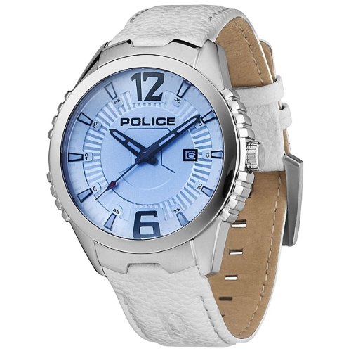 POLICE P13592JS-04 Vice Uhr Herrenuhr Lederarmband Edelstahl 100m Analog Datum weiss POLICE P13592JS-04 Vice Uhr Herrenuhr Lederarmband Edelstahl 100m Analog Datum weiss