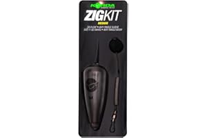 Korda Zig Float Medium, Blow-Moulded Fishing Tackle, Precision Design, Tangle-Free with QC Swivel and Sleeve Included, Ideal for Adjustable Zig Rigs, Durable and Reliable Fishing Accessory