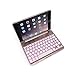 Price comparison product image Keyboard, Kingko® Wireless Keyboard Aluminum 7 Colors Backlit Bluetooth Keyboard Smart Folio Case For iPad mini 4 (Rose Gold)