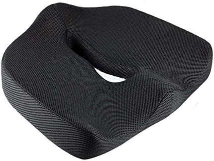 Lovetree Memory Foam Seat Cushion Comfort Cushion Car Chair Office Plane Wheelchair and Good for Relieveing Lower Back Pain Taibone Pain, 45x38x13cm (Black)