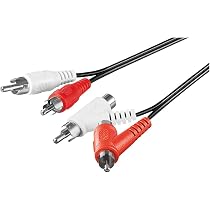 Cavo di collegamento stereo, RCA con passante, 2 spina RCA 2 RCA spina