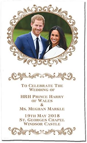 HRH Prince Harry &amp; Ms Meghan Markle Wedding May 19th 2018 - Commemorative Tea Towel - Makes an ideal Present