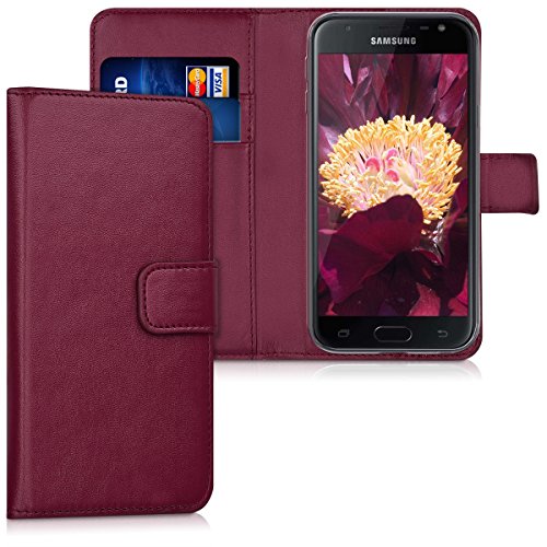 kwmobile HÃ¼lle fÃ¼r Samsung Galaxy J3 (2017) DUOS - Wallet Case Handy SchutzhÃ¼lle Kunstleder - Handycover KlapphÃ¼lle mit Kartenfach und StÃ¤nder Bordeaux