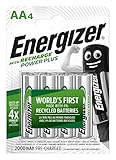 baterias recargables energizer Equivalencia: AA Energizer Power Plus AA - Pilas recargables, color plateado