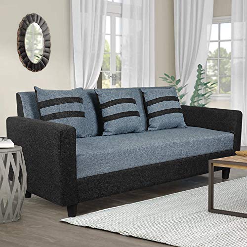Furny Amaze Three Seater Sectional Sofa (Blue and Black)