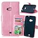 Produktbild Nancen Nokia Lumia 625 Lederhülle Neu Style Acht Farbe Weich PU Flip Case Ledertasche/Schutz Etui, Einfach Vintage Kollektion Karten Slot Foto Wallet Hülle Handy Tasche Zubehör
