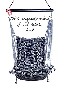 kkriya Home Decor Jumbo Hammock N Swing in Silver.