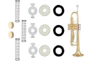 JONIKUPER 14PCS Trumpet Valve Replacement Repair Parts With Spring Felt Washers Cork Pad