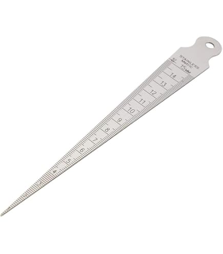 Diafragma afmetingen, 1-6,5 Mm binnendiameter Liniaal voor dunwandige onderdelen voor kunststof buizen Diafragma afmetingen, 1-6,5 Mm binnendiameter Liniaal voor dunwandige onderdelen voor kunststof buizen
