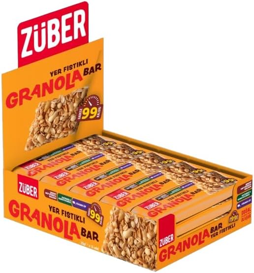 Züber Yer Fıstıklı Granola Bar 25g x 15 Adet