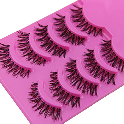 Bluelans® 5 Paar Falsche künstliche Wimpern Schwarz Eyelasches Wimpernverlängerung Make-up - 3