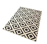 Hanse Home 102332_120x170 Teppich Läufer Bettumrandung Brücke, Polypropylen, schwarz creme, 120 x 170 x 0.9 cm - 3