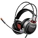 Produktbild Fulltime E-Gadget Gaming-Kopfhörer 3,5-mm-Stereo-Kabel-Surround- Stirnband Mic-Kopfhörer für PC Switch, Laptop, Tablets, Handy (Schwarz)