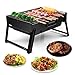 Produktbild morpilot Tragbar Mini Grill, Faltbare Mini Holzkohlegrill BBQ, Outdoor Reisegrill, Tischgrill, Mini Grill für Outdoor Garten Camping Party Beach Barbecue
