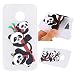 Produktbild TPU Hülle für Moto G5, Flexibel Gummi Schutzhülle für Moto G5, ZCRO Soft Handyhülle Silikon TPU Bumper Case Cover Hülle Weich Ultra Slim Dünne Silikonhülle Tasche mit Schwarz Weiss Pandas 3D Tier Muster Niedlich Cute Lustig Kreativ Design Silikon Schale Kratzfest Handytasche Etui für Motorola Moto G5 (Weiß)