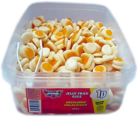 Heavenly Delights Jelly Fried Eggs Tub of 600 pcs *Halal HMC Certified*