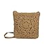 Produktbild Purebesi Handarbeit häkeln Tasche, gestrickte Tasche Blume Strand Aufbewahrungstasche für Damenmode gewebt Cross-Body Tasche