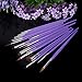Anself Nail Art Design Painting Tool Pen Polish Brush Set Kit DIY Professional Purple (19pcs)