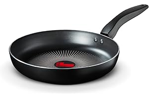 Tower T700310 SmartStart Gourmet 24cm Aluminium Frying Pan with Easy Clean Aeroglide Non-Stick, Long Lasting, Induction Compatible, Oven Safe, PFOA Free, Black