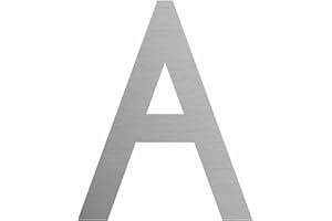 ‎1PEAK Buchstaben Aufkleber, wetterfest, einzelner Buchstabe A, Silber, 10 cm (100mm) großgeschrieben