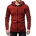 Produktbild Herren Kapuzenpullover,TWBB Reißverschluss Pullover Wintercoat Sweatshirt Herbst Winter Lange Ärmel Mantel Outwear Sweatjacke Hemd