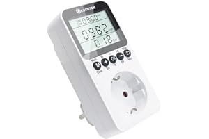 KETOTEK Misuratore di Consumo Elettrico Contatore del Consumo di Corrente Contatore Energia Elettrica con Schermo LCD Protezione da Sovraccarico Potenza Massima 3680W