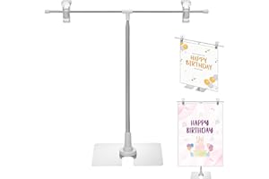 QWORK stojak na dokumenty ze stali nierdzewnej, z regulacją wysokości (29-94 cm), do formatów A3/A4, idealny na wesela, menu i do handlu detalicznego.