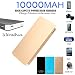 Produktbild goodjinHH Power Bank 10000mAh Tragbares Ladegerät, Zeitgeprüftes Ladegerät mit 2.1A 2USB 4LED Backup-Ladegerät, Ausgangsakku-Akku für iPhone/Android-Geräte (Blau)