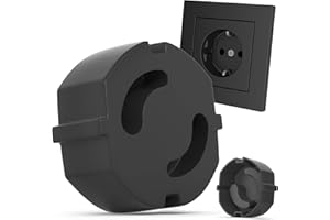 REDTRON 20×Steckdosen Kindersicherung, Steckdosensicherung Baby Kleinkinder, Schutz vor Stromschlägen, Steckdosensicherung Mit leimfreien, Schwarz