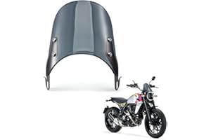 EVOMOSA Parabrisas Deflector de Viento Universal para Moto 5 '' - 7 '' Faro delantero (Gris)