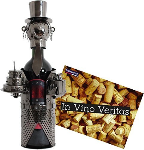 BRUBAKER Flaschenhalter Geburtstag Metall Skulptur Geschenk