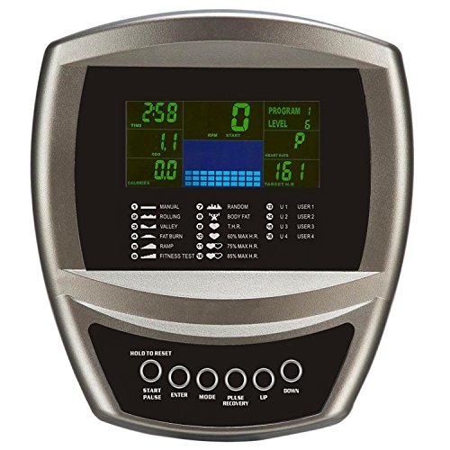 AsVIVA C23 2in1 Crosstrainer und Stepper Elliptical Ergometer mit 20kg Schwungmasse, inkl. Multifunktionscomputer (5.5 Zoll Display, 16 Widerstandssstufen und Pulsempfänger für kabellose Pulsmessung) - 2