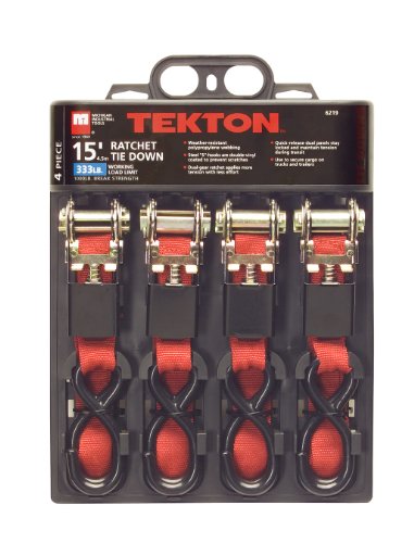 TEKTON 6219 Ratschen-Spanngurte, 4,5 m, 4-teilig - 2
