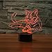 Produktbild xinkuan3d Katze Lampe USB Power 7 Farben Amazing Optische Illusion 3D-/LED Lampe Formen Freundlicher Schlafzimmer Nacht Licht