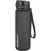 Uzspace 800ml -Yeni Ebat-Boy 25 cm-Tritan Su Matarası Bpa Koku Sızdırma Yok (FF SİYAH)