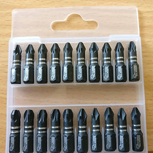 20 x sabrecut 25 mm PZ2 PZ3 PH2 Impact Treiber Bits Set Single Ended Pozidriv Nr. 2 Nr. 3 Phillips Nr. 2 Heavy Duty inklusive Aufbewahrungsbox - 5