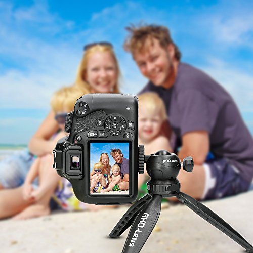 RHO-LensÂ® Mipod - Handy-Stativ Mini-Stativ Tisch-Stativ, kompakt, stabil, 360Â° Kugelkopf, 2 ArbeitshÃ¶hen, fÃ¼r Handy, DSLR, Kompakt-Kamera, Gopro, iPhone