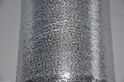 1 Spule Metallgarn GP 19,00 Euro/kg silber basteln weben 83.000 m/kg Lame Beilaufgarn