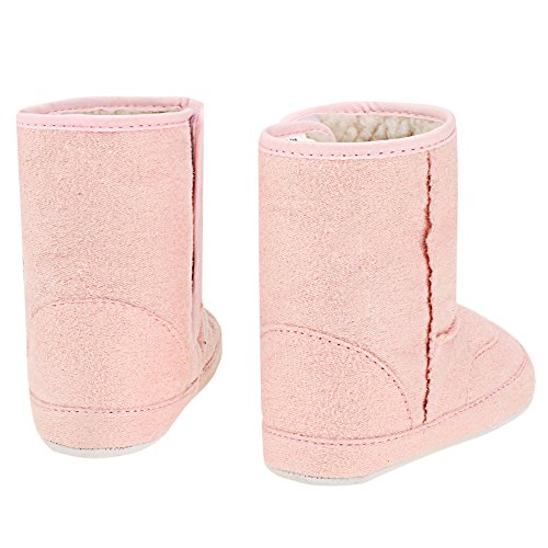 Arshiner Säuglingskleinkind Babyschuhe Krabbelschuhe Weiche Warme Erstlingsschuhe mit Klettverschluss und Gummisohle - 3