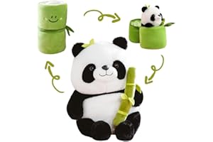 Storescent Cute Panda Plush with Bamboo, Kawaii Soft Stuffed Animals Toy, Plushies Doll Gifts for Kids Girls Boys Birthday Valentine (Panda in Bamboo)