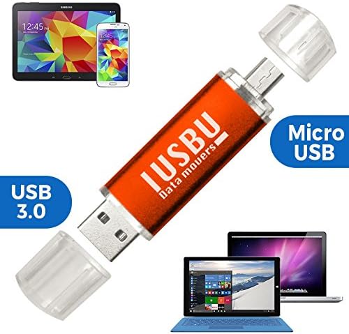 IUSBU 3.0 OTG Dual or Flip - USB Transfer Keys for Android SmartPhones, Tablets PC, Mac - 8GB,16GB, 32GB &amp; 64GB (32GB, RED)
