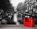 Produktbild selbstklebende Fototapete - Amsterdam - Niederlande - schwarz weiss - 300x200 cm - Tapete mit Kleber – Wandtapete – Poster – Dekoration – Wandbild – Wandposter – Wand – Fotofolie – Bild – Wandbilder - Wanddeko