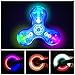 Price comparison product image LED Light Fidget Hand Spinner Toy Tri-Spinner Stress Reducer Bearings Anxiety Relief EDC Toys for ADD, ADHD Anxiety Autism Boredom Stress Focus Children and Adults (Blue)