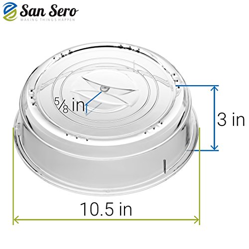 Premium Mikrowellenhaube (Ø 26,5cm) + Griff – San Sero Mikrowellendeckel – 66% Energie Sparen – Lebensmittelecht & Extra Hoch – Made In England - 4