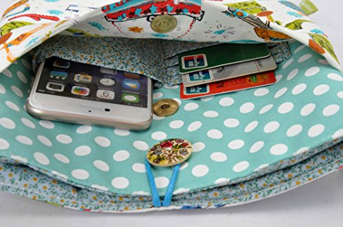 7 Zoll Tablet PC Tasche aus robusten Segelstoff bis zu einer Größe von 205x140mm „türkises Shopping“ - 4