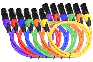 O.D.O ENGINEERING LIMITED XLR Cable-Male to Female,For microphone,PA,Amplifier,Mixing Desk,Audio interface,instrument,DJ,DMX,powered speaker,stage lighting,balanced XLR,mic cable,Nylong Braided/PVC (PVC-Purple-1m-new packing)