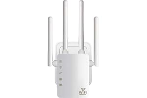 AIGOLINK Mini Répéteur WiFi Puissant 1200Mbps, Amplificateur WiFi sans Fil Double Bande 5GHz & 2.4GHz WiFi Extender Booster avec WPS et 2 Port Ethernet, Compatible avec Toutes Les Box Internet