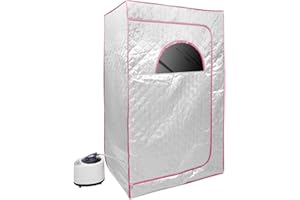 KEDIA Sauna, mini sauna parowa do domu, przenośna sauna z pilotem zdalnego sterowania, przenośna sauna może złagodzić zmęczenie, utratę wagi (B-srebrna)