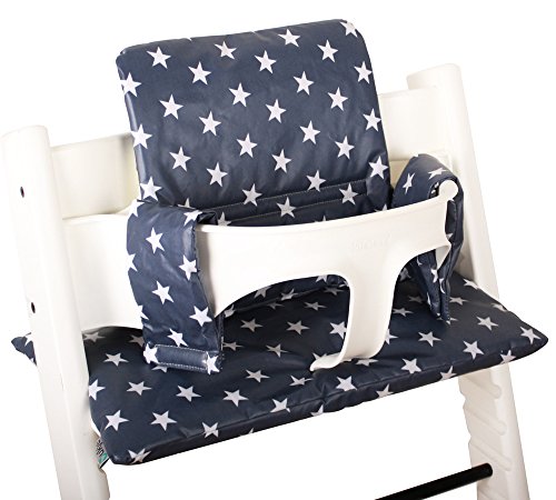 Sitzkissen beschichtet für Stokke Tripp Trapp - Grau Sterne 4cm